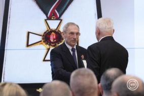 A nemzeti ünnep alkalmából a Belügyminisztériumban tartott rendezvényen az állami elismeréseket Pintér Sándor belügyminiszter adta át március 12-én. (Fotó: MTI/Lakatos Péter) 