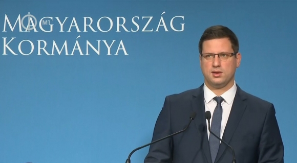Gulyás Gergely Miniszterelnökséget vezető miniszter a 149. Kormányinfón (Fotó: MedicalOnline)