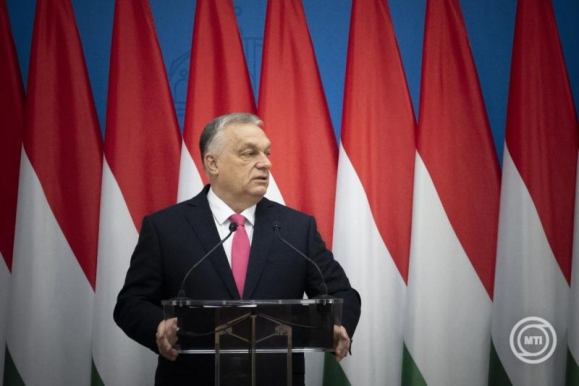 Orbán Viktor miniszterelnök beszédet mond egy korábbi eseményen (Fotó: MTI/Miniszterelnöki Sajtóiroda/Benko Vivien Cher)