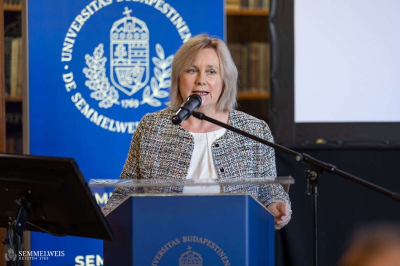 Szentmártoni Gyöngyvér projektvezető (Fotó: Semmelweis Egyetem – Barta Bálint) 