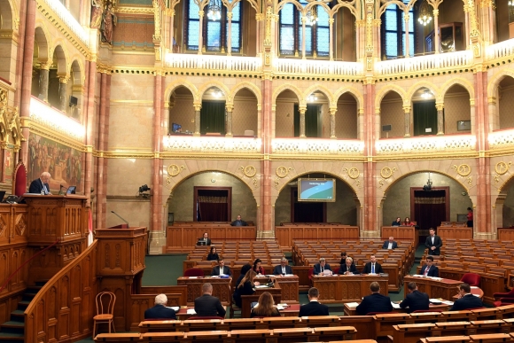Az Országgyűlés plenáris ülése 2023. október 25-én (Fotó: MTI/Kovács Attila)