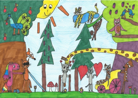 Erdődi Liza rajza, fotó: Egy Csepp Figyelem Alapítvány